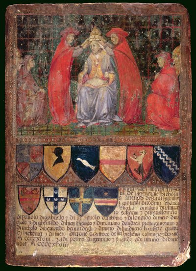 1447 年の教皇ニコライ 5 世の戴冠式 作： Italian School