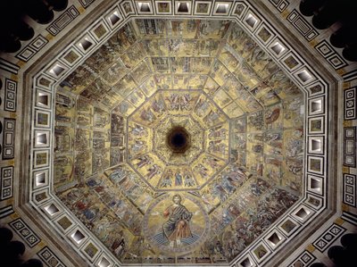サンジョヴァンニ洗礼堂のキューポラ（モザイク） 作： Italian School