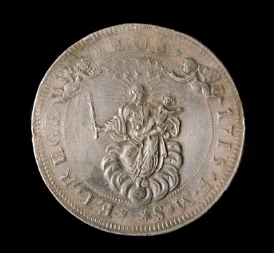 ゲネス共和国の通貨：6エキュート銀貨。直径61.5mm。1715.前面。ゲネス共和国新世紀美術館(Inv, M7156) 作： Italian School