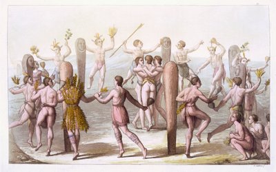 バージニア州先住民の踊り、1820年頃 作： Italian School