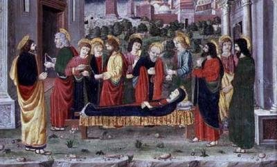 聖母の死（プレデラの区画）、ベネト、1480年頃 作： Italian School