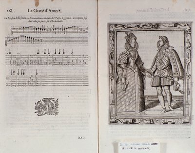 イタリアのダンサー、チェザーレネグリによるイルトロンボーン（1536-1604）による2つのページのルグラティダモーレ（Le Grazie dAmore）のバレエの説明、ダンス条約 作： Italian School