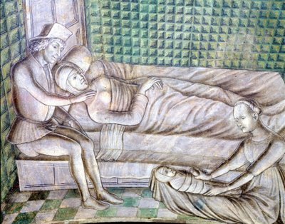1480 年にさかのぼるパルマのロッカビアンカ城のフレスコ画の詳細は、今日ミラノのスフォルツェスコ城にあります。 これは、ジョヴァンニ・ボッカチオの「デカメロン」（1313 - 1375）の短編小説から取られた、グリセルダの物語を表しています。 (グリセリディス)。 これがストー 作： Italian School