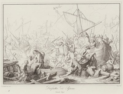 ピピンの敗北, 809 (Engraving) 作： Italian School