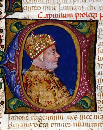 ドージェのアントニオ・ヴェニエ、1382年の照明付き肖像画。 作： Italian School