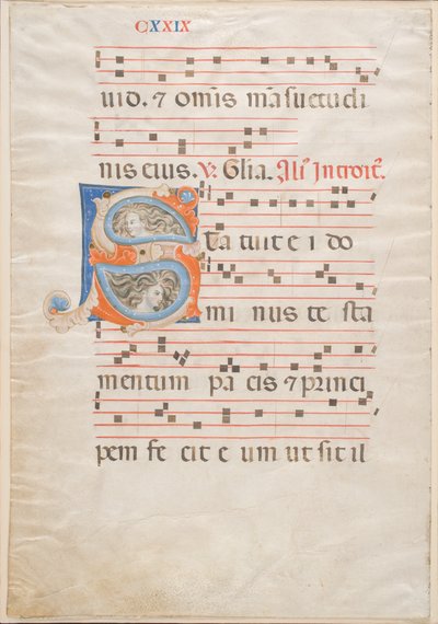漸進的な二重葉、c.1325（ベラムにインク、テンペラ、金箔） 作： Italian School