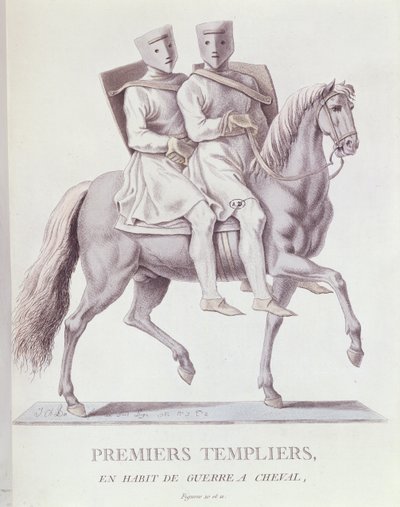 バトルドレスの初期の騎士のテンプル騎士団、1783年 作： Italian School