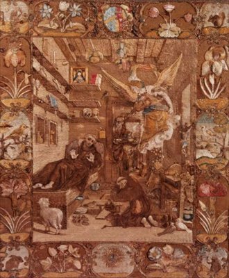 Paolo Piazza、1599-1622（テキスタイル）による絵画の後のエクスタシーの聖フランシスの刺繍された写真 作： Italian School