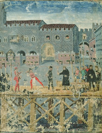 正義の囚人の書からのフェラーラでの死刑 作： Italian School