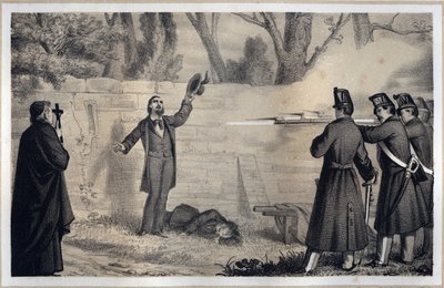 バンディエラ兄弟の処刑（イタリアの愛国者、アッティリオとエミリオ・バンディエラ 作： Italian School