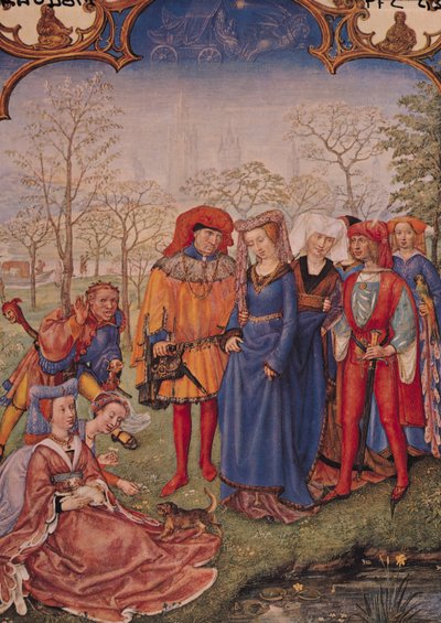 F.4v 4月：ブレバリウムグリマーニの結婚式の行列 作： Italian School