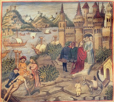 Avicenna（Ibn Sina）による医学のキヤノンからのサレルノの学校のファクシミリ（980-1037） 作： Italian School