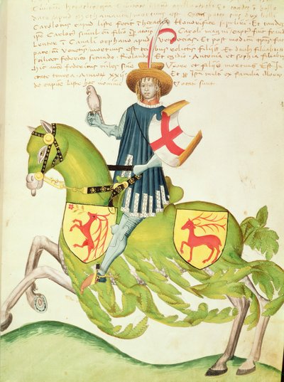 「Codex Capodilista」（ベラム）のファルコナー 作： Italian School