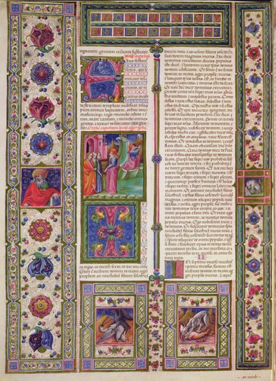 Fol.103v 預言者ハガイ (紀元前 6 世紀にユダヤ人が神殿を再建するのを助けた預言者) の書、Borso d