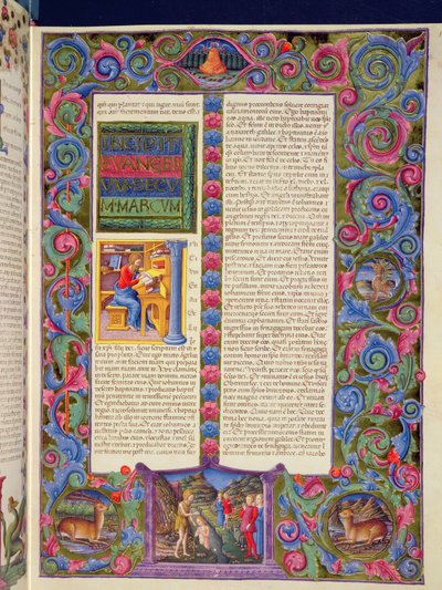 Fol.149r ボルソ デステ聖書からのマルコの第二福音書。 Vol 2 (ベラム) 作： Italian School
