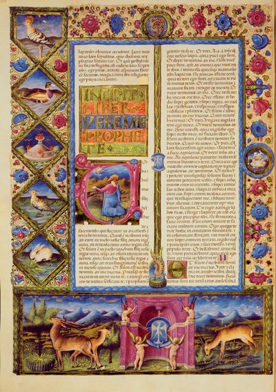 Fol.25v エレミヤ書のオープニング、Borso d