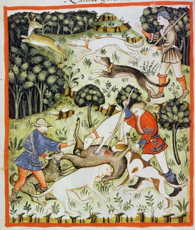 Fol.71v狩猟ガゼル、Tacuinum Santiatis Codex Vindobonensisのイラスト 作： Italian School