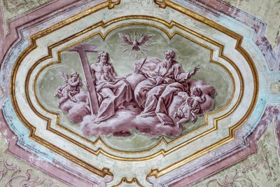 大聖堂後陣地下礼拝堂のフレスコ画の丸天井 作： Italian School