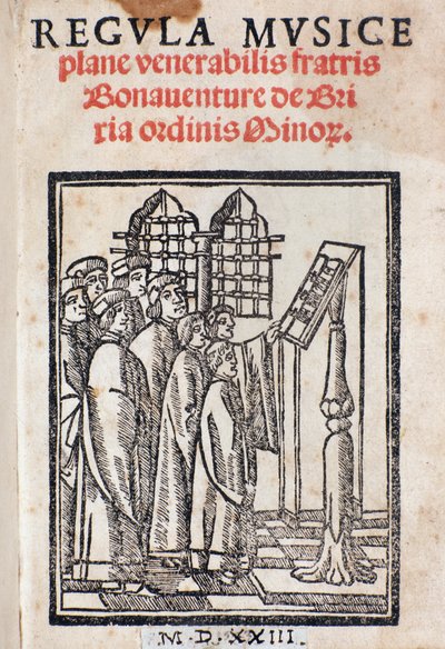 Bonaventura da Brescia（c。1452-c。1517）によるRegula musicaのFrontispiece 作： Italian School