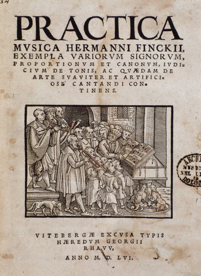 ヘルマンフィンク（1527-1558）ドイツの作曲家および音楽理論家によるプラクティカミュージカの最前線 作： Italian School