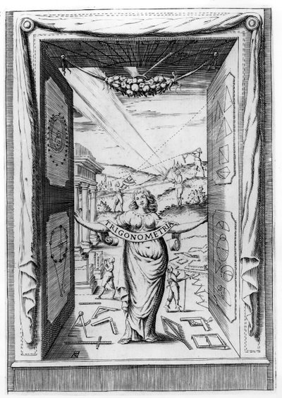 Bonaventura Cavalieri、1643年の三角法への口絵 作： Italian School