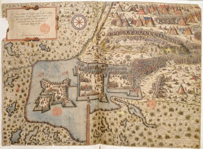 シゲトヴァルの戦いの概観、1566 作： Italian School