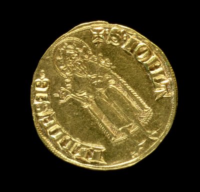 聖ヨハネ洗礼者ヨハネ、フィレンツェ、1252年を描いた金フロリン（裏）（表は83495を参照） 作： Italian School