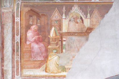 聖なる修道士（フレスコ画 作： Italian School
