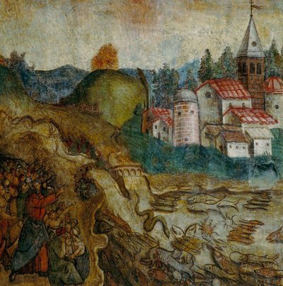 海が乾く、ヨハネの黙示録の詳細 作： Italian School
