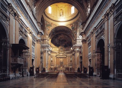 ローマのゲス教会の内観（1568年頃）（Interior view of Chiesa del Gesu in Rome, italy 作： Italian School