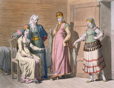 シルカシアン女性とのインテリア、1820年代から30年代 作： Italian School