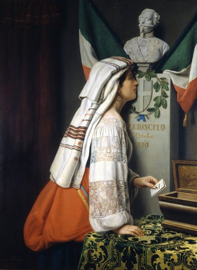 1870年10月のイタリア国民投票 by Luigi Riva 作： Italian School