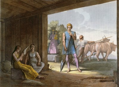 イエズス会派インディアン（おそらく南米インディアンがイエズス会によって改宗した）c.1820 作： Italian School