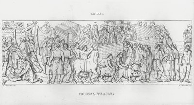 トラヤヌスの列柱」（彫刻作品 作： Italian School
