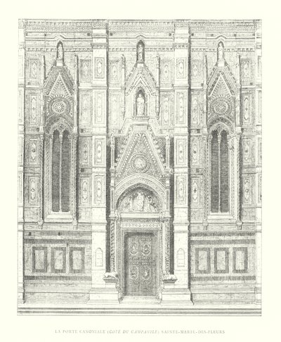 サント=マリー=デ=フルールのカンパニール・コート、カノニアルの門(彫刻) 作： Italian School