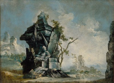 風景（カプリッチョ）c.1780 作： Italian School