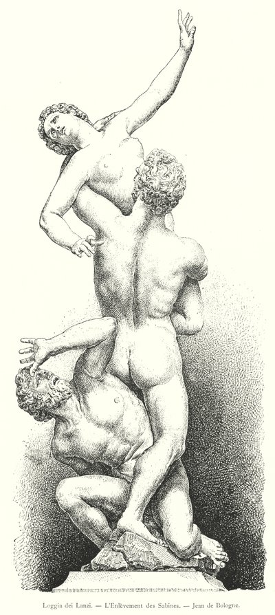 ランツィの回廊 「サビーン人女性の誘拐」 ボローニャのジョン（彫刻作品 作： Italian School