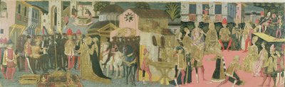 カッソーネのパネルに描かれた結婚の儀式、フィレンツェの学校、1430年頃 作： Italian School