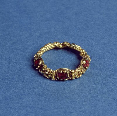 メアリーオブモデナスの結婚指輪、1674年（ゴールド＆ルビー） 作： Italian School