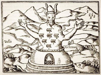 19世紀後半に出版された魔法の歴史で使用された、モハモフ、アタナシウスキルヒナーによるOedipus Aegyptiacusからのイラストのコピー、ローマ1652 作： Italian School