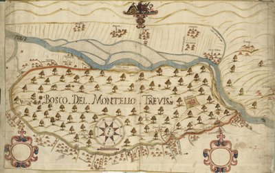 モンテロ、地図、18世紀、イタリア、ヴェネト州 作： Italian School