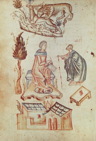Ms Grec 36 f.187v科学文書のコレクションからの古代の野外医療相談 作： Italian School