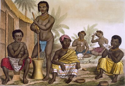 ムチコンゴ族の原住民、ルアンダ近郊、コンゴ、第II巻、c1820-3 作： Italian School