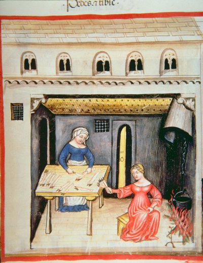 Nova 2644 fol.78r Tacuinum Sanitatisの動物の足とひづめの準備 作： Italian School