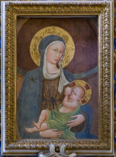 授乳中の聖母、1440-50年頃（フレスコ画） 作： Italian School
