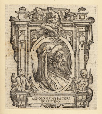 アグノロ・ガッディの肖像 フィレンツェ出身のイタリア人画家、1350年から1396年頃 作： Italian School