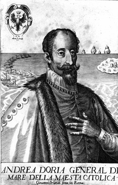 イタリアの戦争屋、アンドレア・ドーリア（1466-1560）の肖像。 作： Italian School