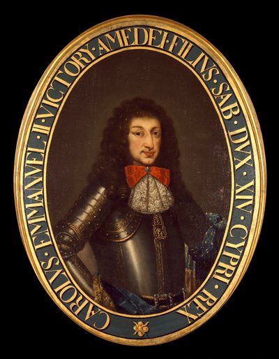 カルロ・エマヌエーレ2世（1634-1675）（サヴォイ公シャルル・エマヌエル）の肖像 無名の絵17世紀 ブレシア、個人蔵 - サヴォイ公シャルル・エマヌエル2世（カルロ・エマヌエル2世）（1634-1675）の肖像。匿名の絵画17世紀。個人コ 作： Italian School