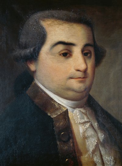 イタリアの法学者、哲学者、政治家であるチェーザレ・ベッカリーア（1738-1794）の肖像（ロンバードの無名の画家による絵画 作： Italian School