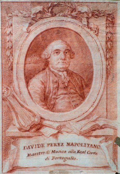 Davide Perez（1710-1778）イタリアの作曲家の肖像。 作： Italian School